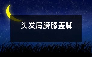 頭發(fā)、肩膀、膝蓋、腳