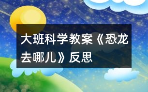 大班科學教案《恐龍去哪兒》反思