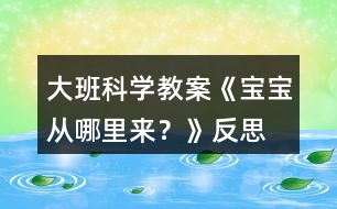 大班科學(xué)教案《寶寶從哪里來？》反思
