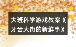 大班科學(xué)游戲教案《牙齒大街的新鮮事》反思