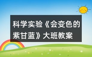 科學(xué)實驗《會變色的紫甘藍(lán)》大班教案