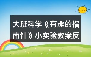 大班科學《有趣的指南針》（小實驗）教案反思