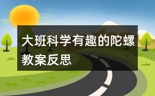 大班科學有趣的陀螺教案反思