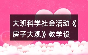 大班科學、社會活動《房子大觀》教學設計