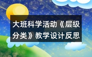 大班科學(xué)活動《層級分類》教學(xué)設(shè)計反思