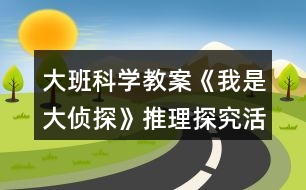 大班科學(xué)教案《我是大偵探》推理探究活動(dòng)反思