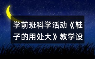 學前班科學活動《鞋子的用處大》教學設計與反思