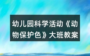 幼兒園科學(xué)活動《動物保護(hù)色》大班教案反思
