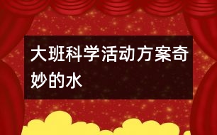 大班科學(xué)活動(dòng)方案奇妙的水