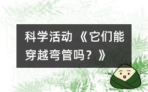 科學活動 《它們能穿越彎管嗎？》