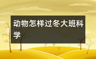 動(dòng)物怎樣過(guò)冬（大班科學(xué)）