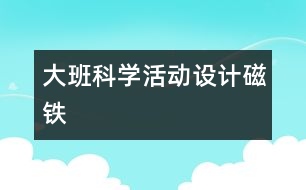 大班科學(xué)活動設(shè)計：磁鐵