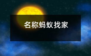 名稱(chēng)：螞蟻找家