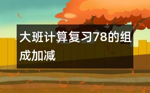 大班計(jì)算：復(fù)習(xí)7、8的組成、加減