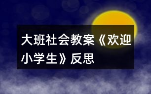 大班社會教案《歡迎小學(xué)生》反思