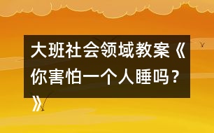 大班社會(huì)領(lǐng)域教案《你害怕一個(gè)人睡嗎？》反思