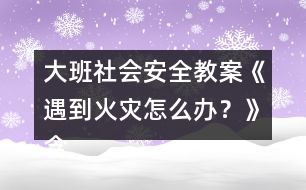 大班社會(huì)安全教案《遇到火災(zāi)怎么辦？》含設(shè)計(jì)意圖總結(jié)