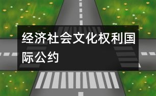 經(jīng)濟(jì)、社會(huì)、文化權(quán)利國(guó)際公約