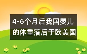4-6個(gè)月后我國嬰兒的體重落后于歐美國家