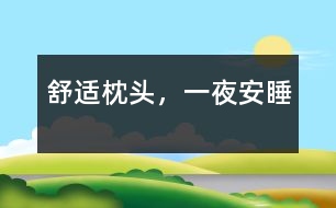 舒適枕頭，一夜安睡