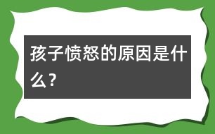孩子憤怒的原因是什么？