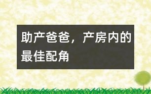 助產(chǎn)爸爸，產(chǎn)房?jī)?nèi)的最佳配角