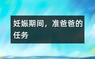 妊娠期間，準(zhǔn)爸爸的任務(wù)