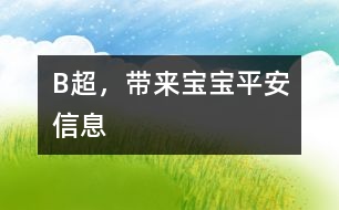B超，帶來寶寶平安信息