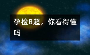 孕檢B超，你看得懂嗎