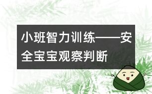 小班智力訓(xùn)練――安全寶寶（觀察、判斷、安全意識(shí)、語言）
