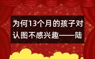 為何13個月的孩子對認圖不感興趣――陸為之回答