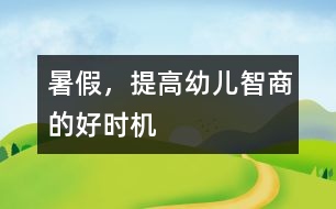 暑假，提高幼兒智商的好時(shí)機(jī)