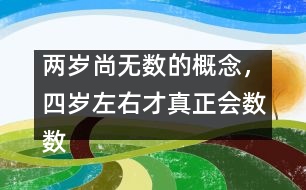 兩歲尚無(wú)數(shù)的概念，四歲左右才真正會(huì)數(shù)數(shù)