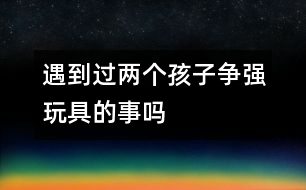 遇到過兩個(gè)孩子爭強(qiáng)玩具的事嗎