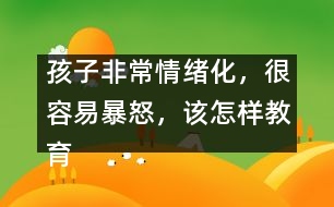 孩子非常情緒化，很容易暴怒，該怎樣教育