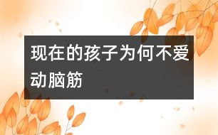 現(xiàn)在的孩子為何不愛(ài)動(dòng)腦筋