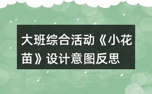 大班綜合活動《小花苗》設(shè)計意圖反思
