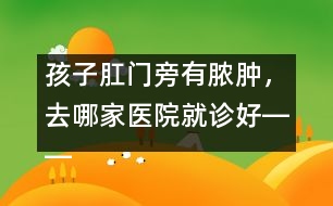 孩子肛門旁有膿腫，去哪家醫(yī)院就診好――謝曉恬回答