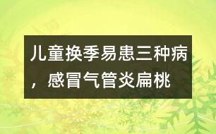 兒童換季易患三種病，感冒、氣管炎、扁桃腺炎