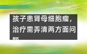 孩子患腎母細(xì)胞瘤，治療需弄清兩方面問(wèn)題