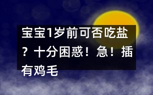 寶寶1歲前可否吃鹽？十分困惑！急！插有雞毛的求助信?。。?></p>										
													我的寶寶以經(jīng)7個(gè)多月了，母乳喂養(yǎng)，正常添加了輔食。我以前記得（好像是廣播說）1歲以前的寶寶不要喂鹽和糖，但是前兩天的一個(gè)網(wǎng)上媽媽群自發(fā)的小型聚會(huì)上，別的媽媽說我的寶寶早就應(yīng)該吃點(diǎn)鹽了，否則營養(yǎng)不均衡……<P>一時(shí)拿不準(zhǔn)的我又致電咨詢了若干好友，結(jié)果大家說得都不是很肯定，并且都不能很權(quán)威地下定結(jié)論，是與否各占一半， 誰能幫忙？加鹽還是不加？？多謝賜教</P><P>1歲以前是絕對(duì)不可以吃鹽的,因?yàn)楹⒆拥哪I還沒有完全發(fā)育好,不要增加他的負(fù)擔(dān)!這個(gè)可是上海權(quán)威婦幼專家的提示哦! </P><P>不要吃鹽和糖,不要以成人的口味來決定,加了調(diào)料只會(huì)增加寶寶腎臟的負(fù)擔(dān)! </P>						</div>
						</div>
					</div>
					<div   id=