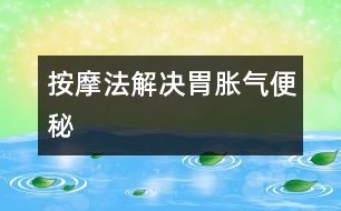按摩法解決胃脹氣、便秘
