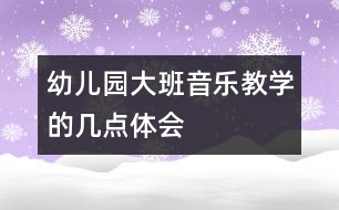 幼兒園大班音樂(lè)教學(xué)的幾點(diǎn)體會(huì)