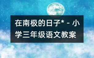 在南極的日子* - 小學三年級語文教案