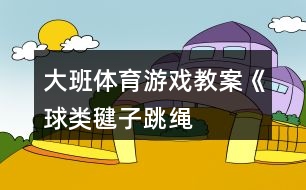 大班體育游戲教案《球類、毽子、跳繩、球拍》