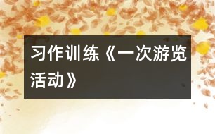 （習(xí)作訓(xùn)練）《一次游覽活動》