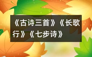 《古詩(shī)三首》《長(zhǎng)歌行》、《七步詩(shī)》、《出塞》教學(xué)設(shè)計(jì)之一