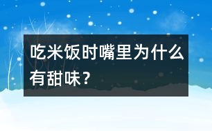 吃米飯時嘴里為什么有甜味？