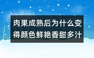 肉果成熟后為什么變得顏色鮮艷香甜多汁？