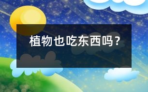 植物也“吃東西”嗎？